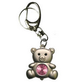Pink Teddy Bear Shape Key Chain Quartz Watch